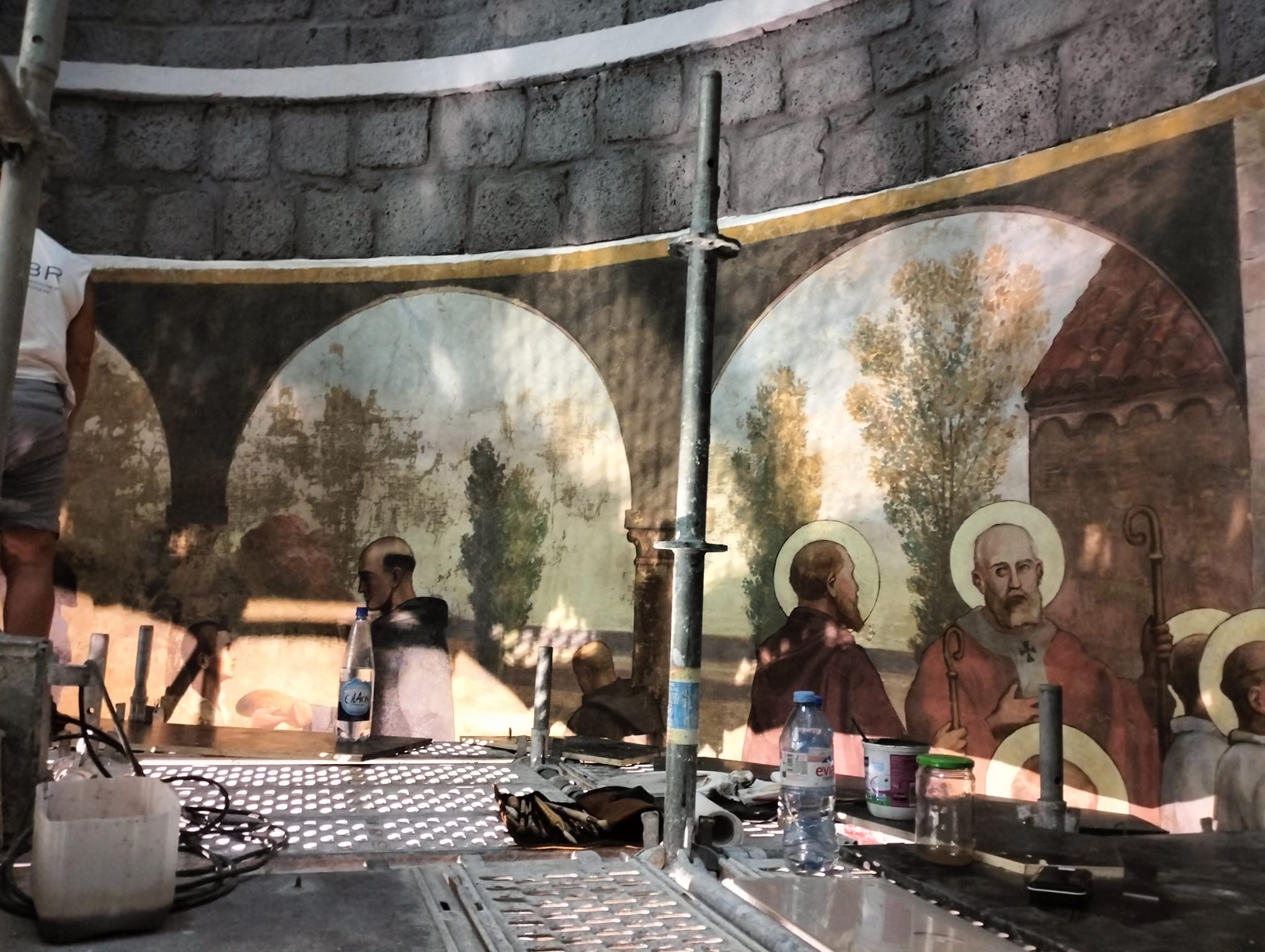 Chantier de restauration - Équipe au travail